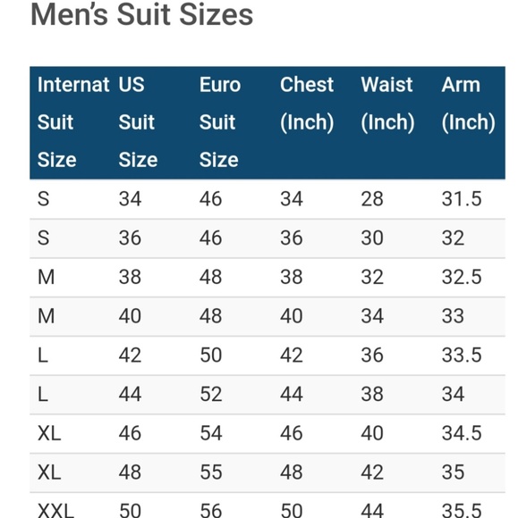 MENS SIZING CHART - Picture 5 of 8